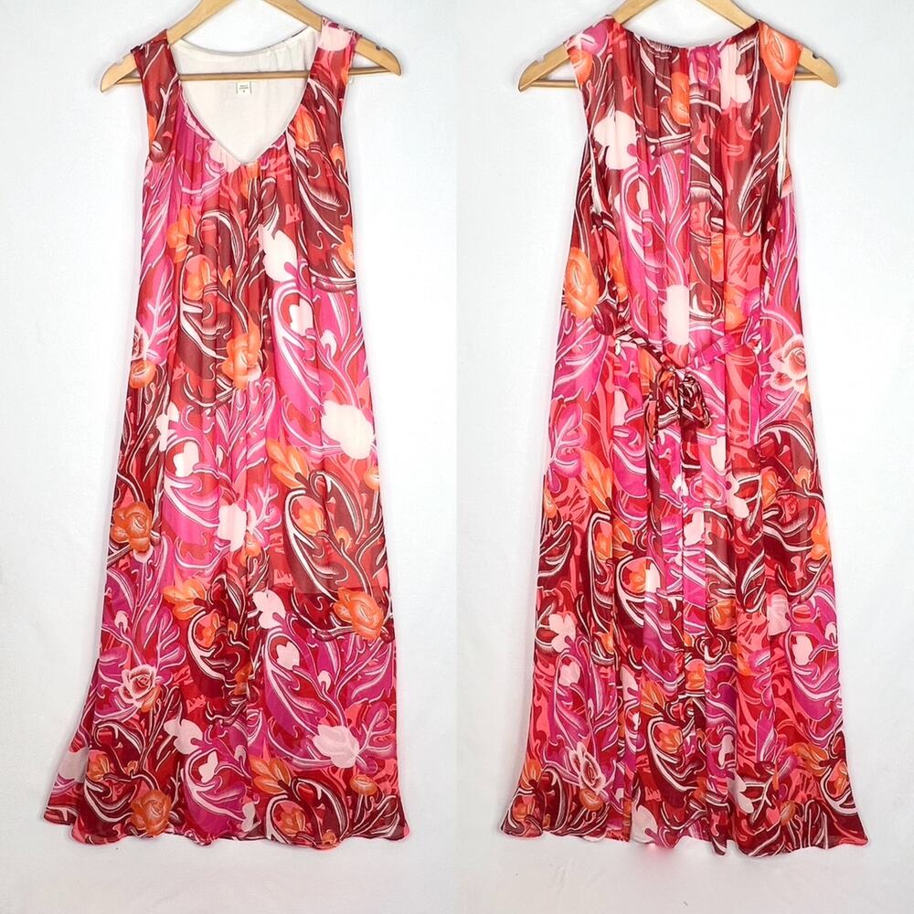 Coldwater Creek Funky Print Maxi Dress 8